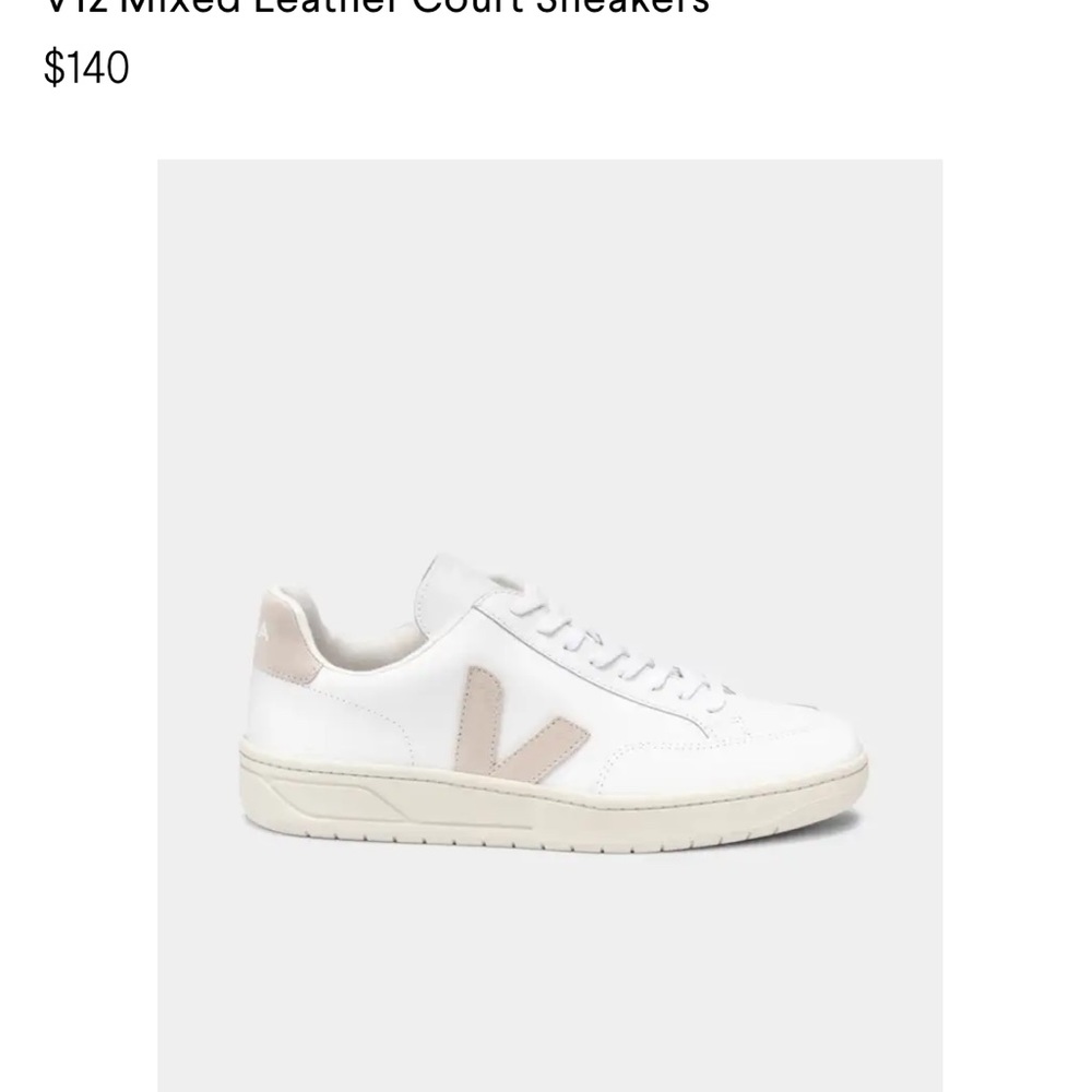 V12 Mixed Leather Court Sneakers